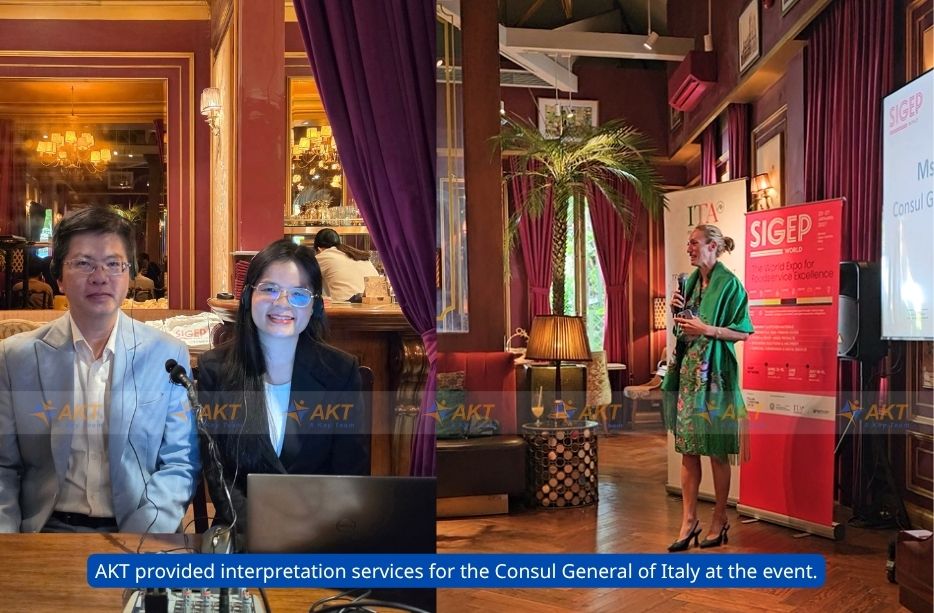 AKT provided interpretation services for the Consul General of Italy at the event.