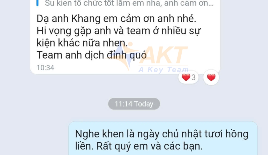 khách hàng khen phiên dịch AKT tại sự kiện chuyên ngành thẩm mỹ y khoa 
