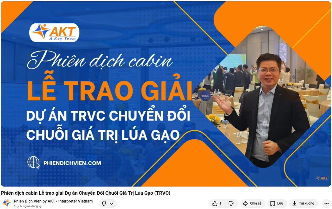 Phiên dịch cabin Khang Nguyễn tại Lễ trao giải